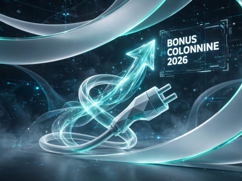 Un'auto elettrica collegata a una colonnina di ricarica domestica, a rappresentare gli incentivi del Bonus Colonnine 2026.