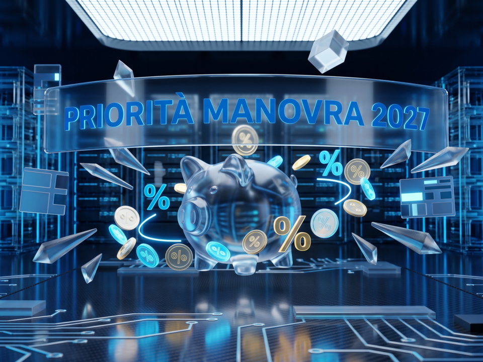 Documenti finanziari, monete e penna su una scrivania, a simboleggiare i calcoli e le riforme per la Legge di Bilancio 2027.