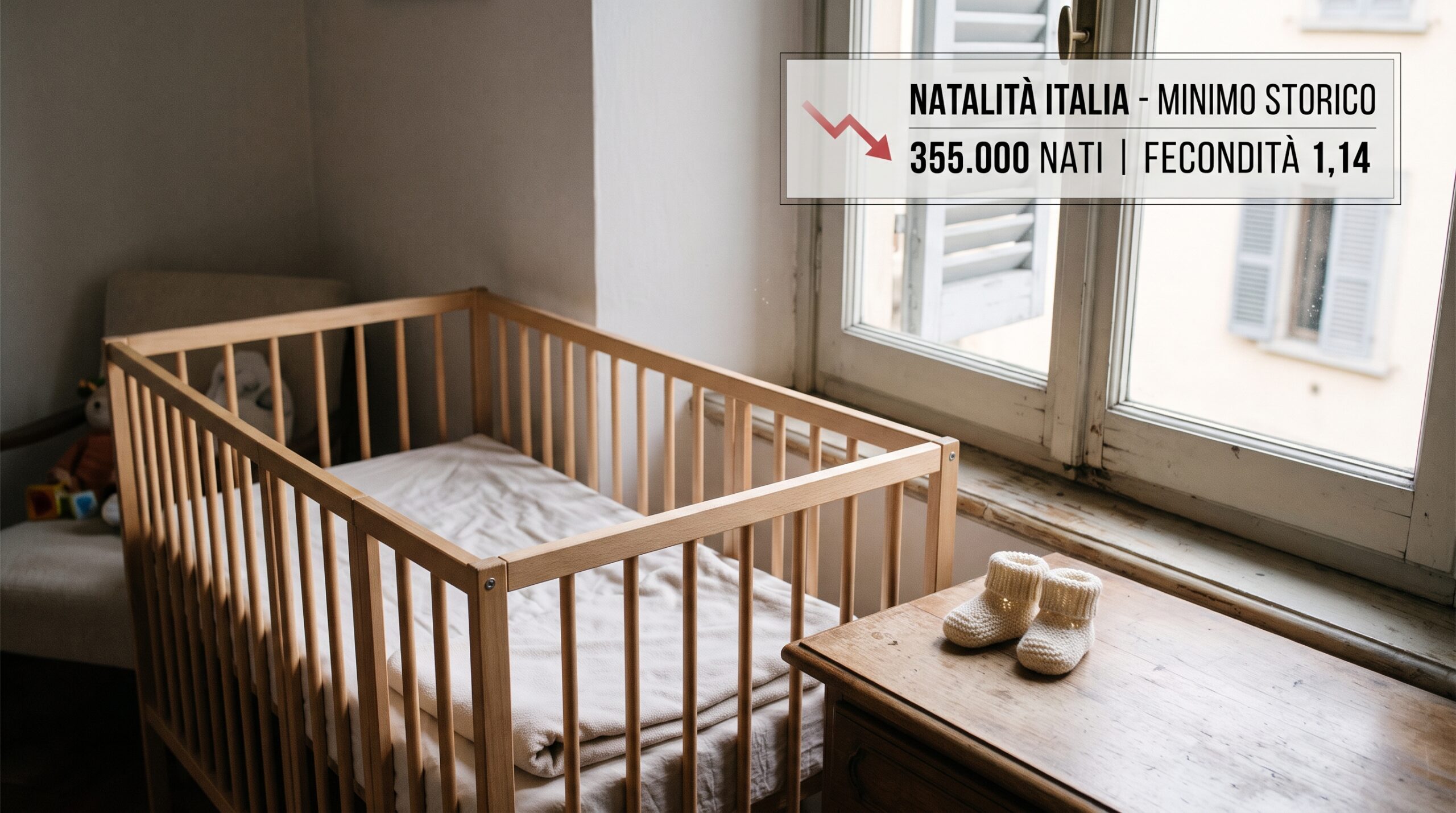 Natalità: Assoesercenti Nuovo minimo storico delle nascite (355mila) e fecondità a 1,14
