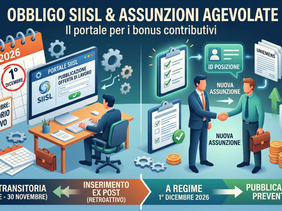 Uomo al computer che compila moduli online, a rappresentare l'obbligo di inserimento delle offerte di lavoro sul portale SIISL.